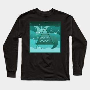 Aquarius Zodiac Sign Long Sleeve T-Shirt